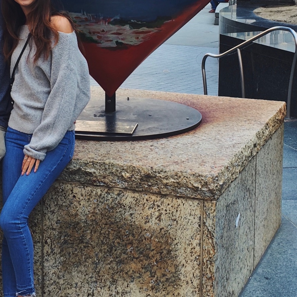 Gray sweater